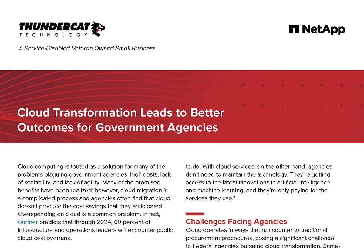 Cloud Transformation Leads to Better Outcomes for Government Agencies